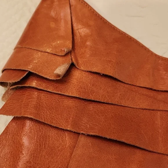 Sabina New York Layered Terracotta Leather Shoulder Bag - Picture 7 of 10